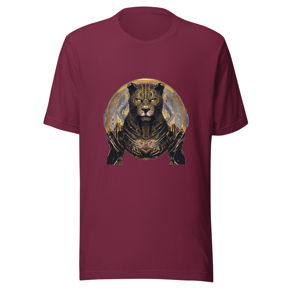Maroon T-Shirt with print art