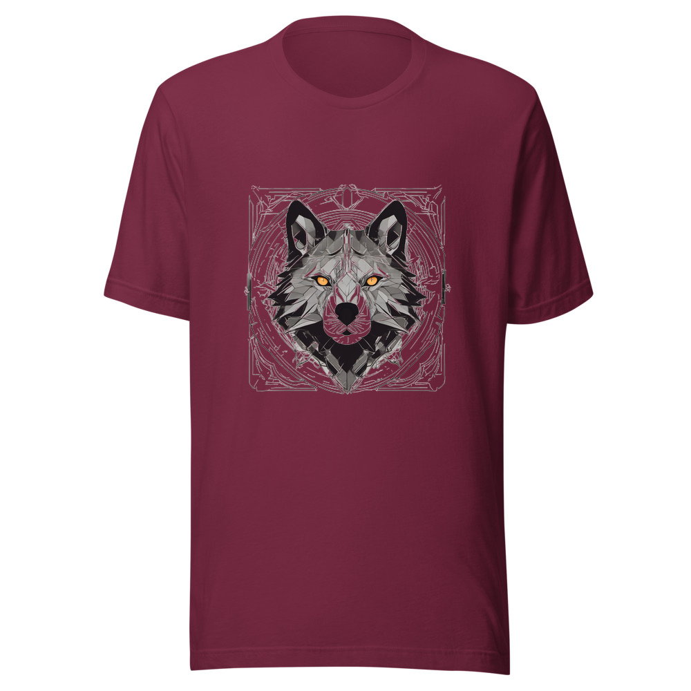 Maroon T-Shirt with print art