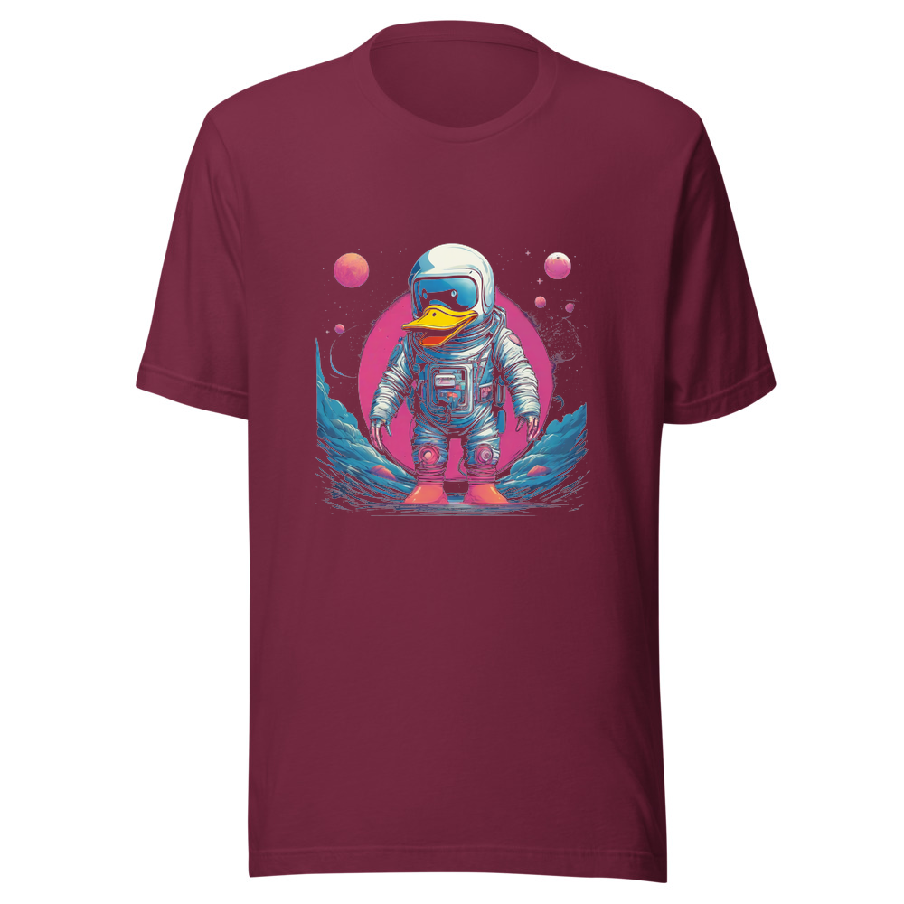 Maroon T-Shirt with print art