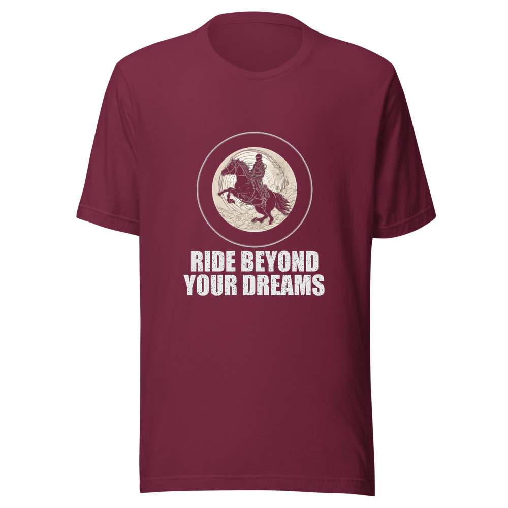 Maroon T-Shirt with print art