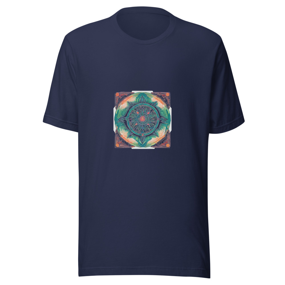 Navy T-Shirt with print art