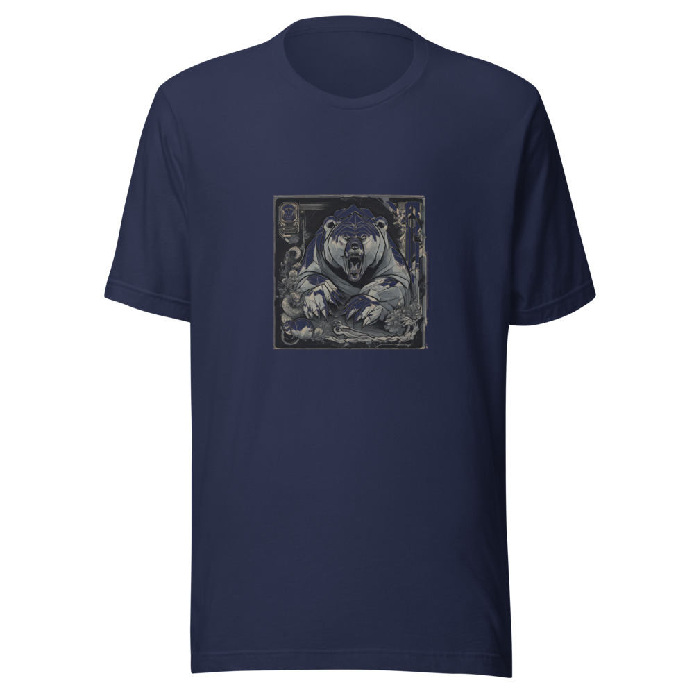 Navy T-Shirt with print art