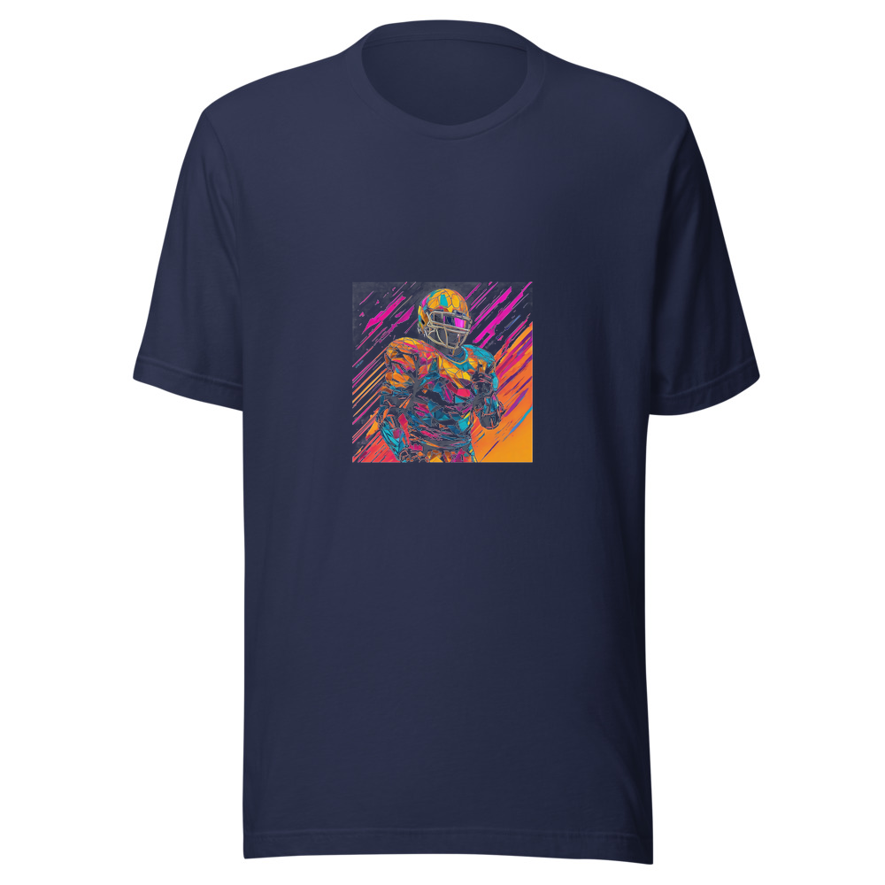 Navy T-Shirt with print art