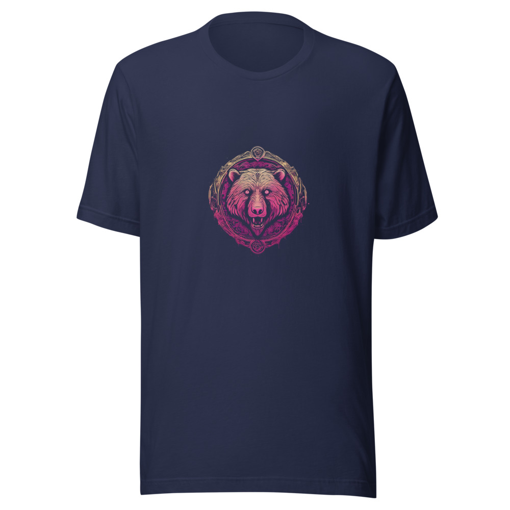 Navy T-Shirt with print art