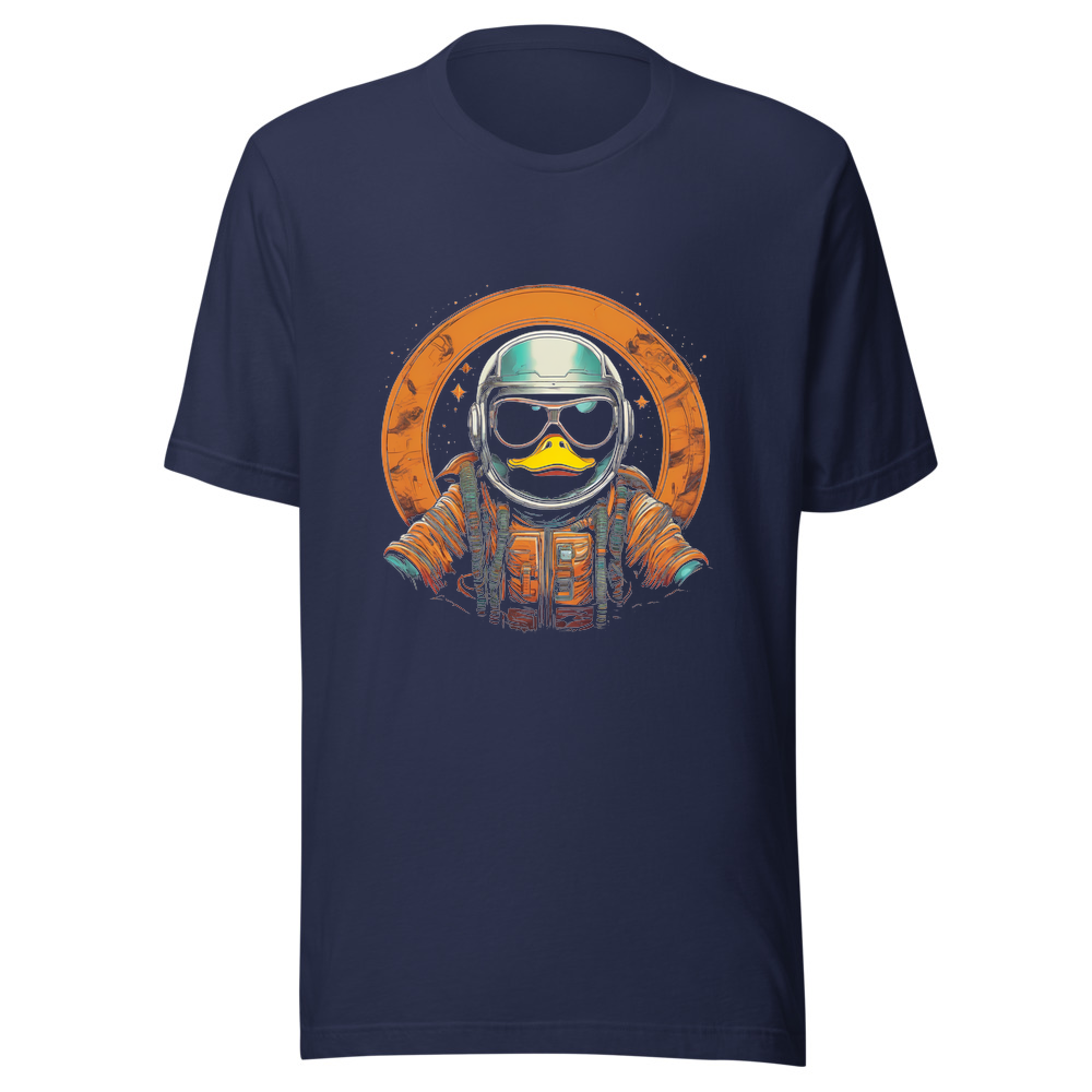 Navy T-Shirt with print art