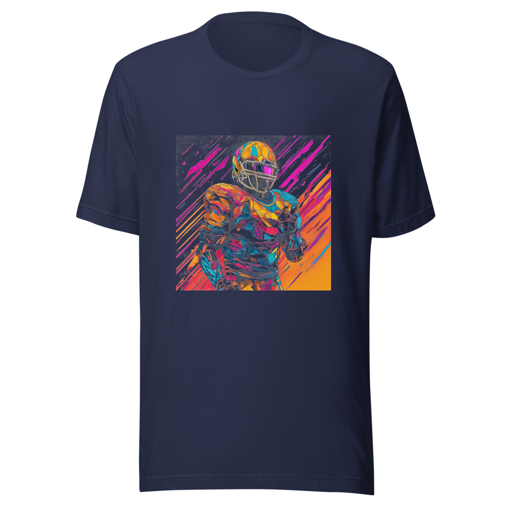 Navy T-Shirt with print art