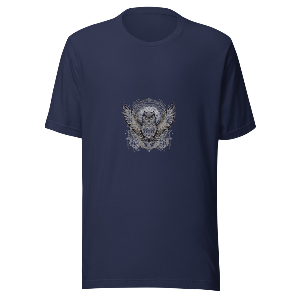 Navy T-Shirt with print art