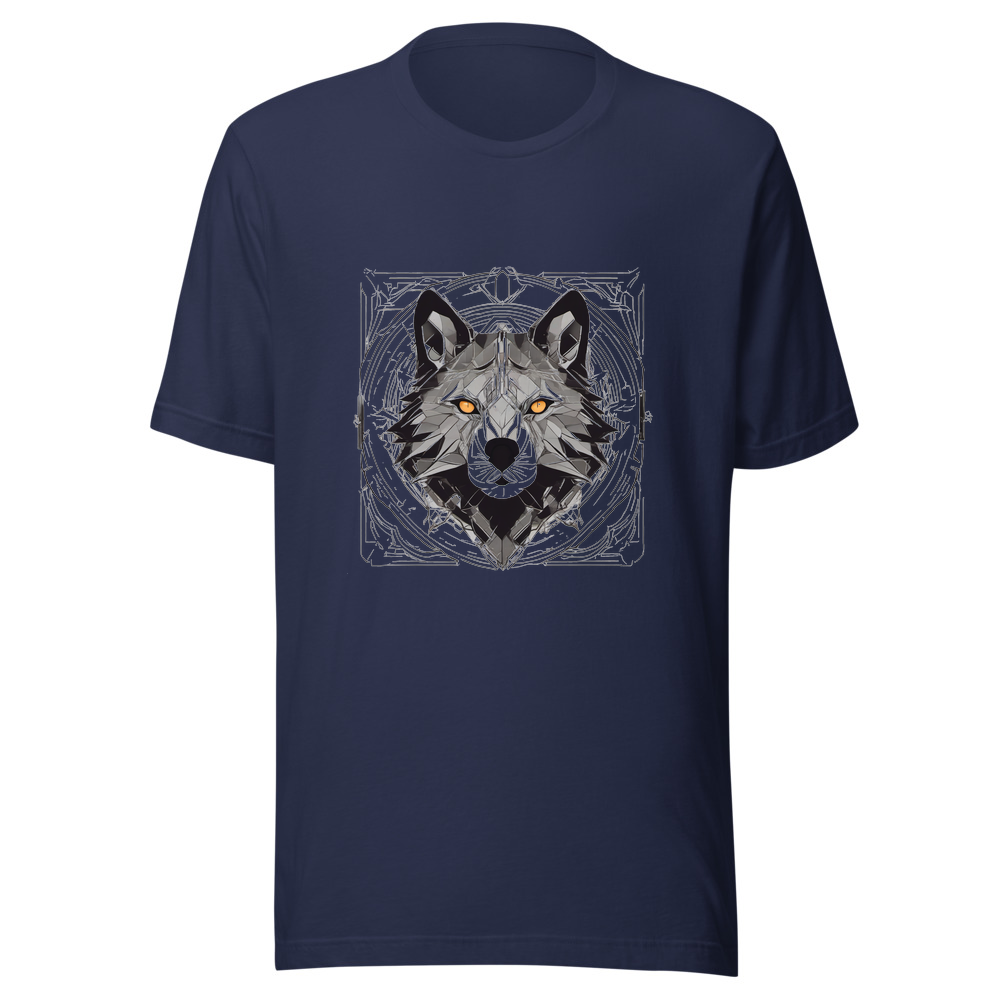 Navy T-Shirt with print art
