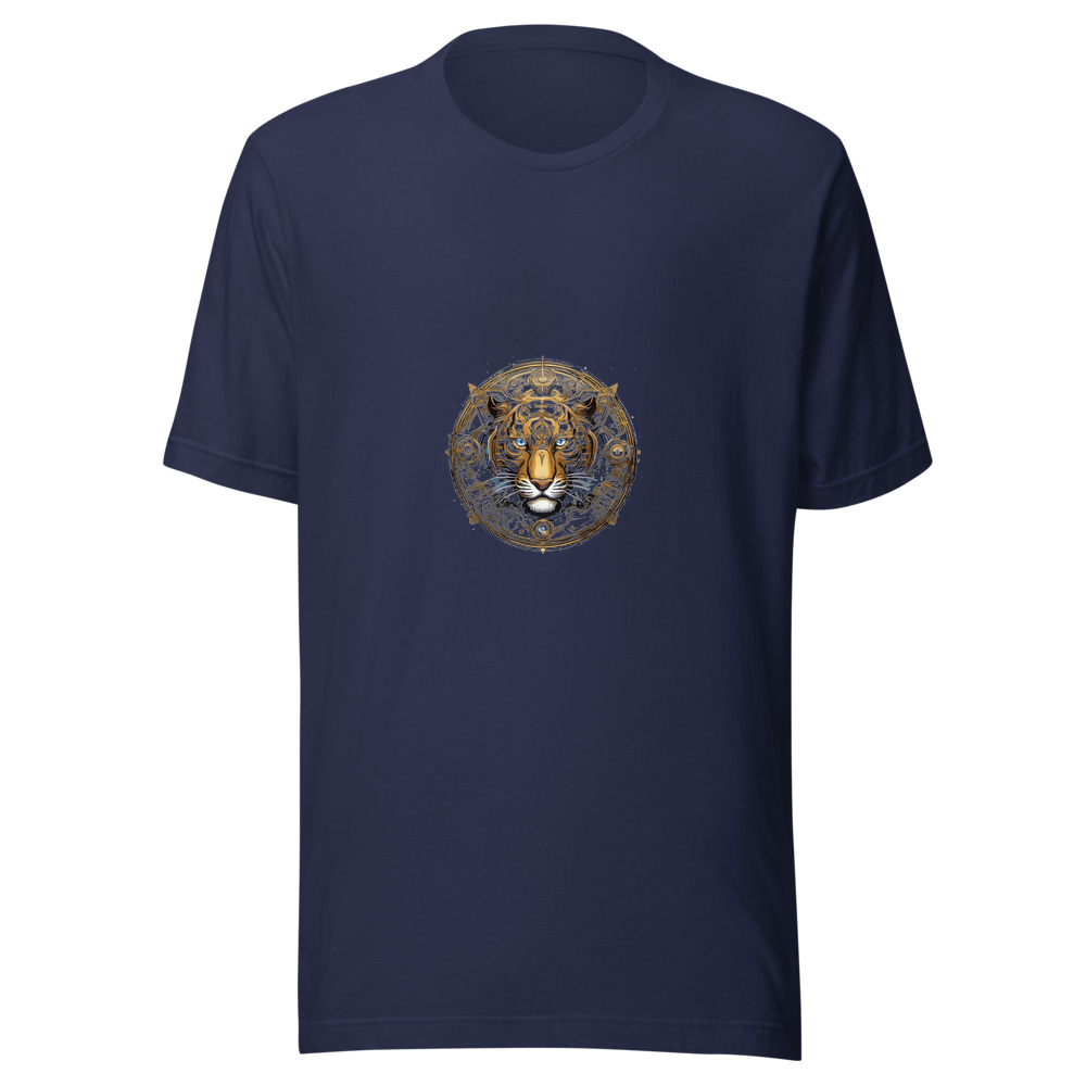 Navy T-Shirt with print art