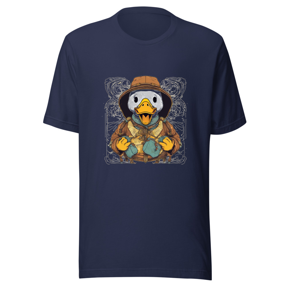 Navy T-Shirt with print art