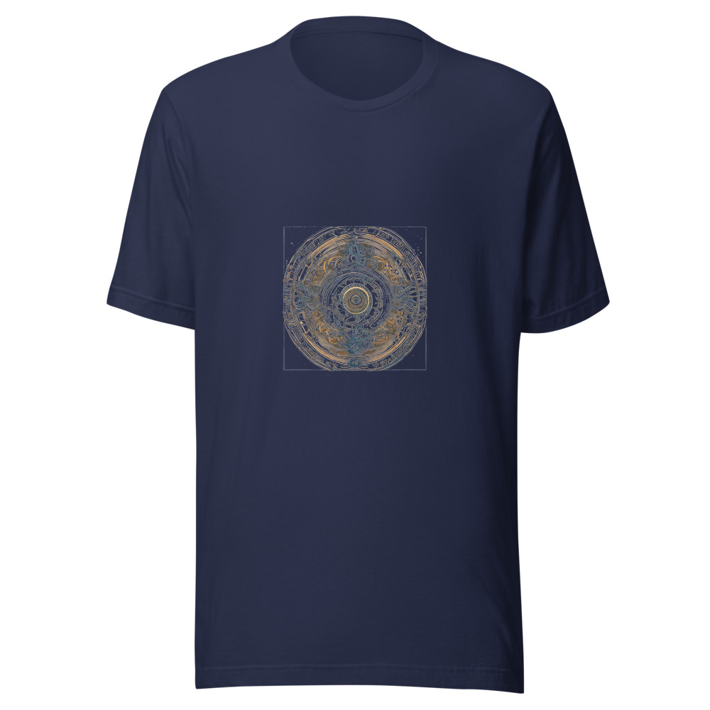 Navy T-Shirt with print art