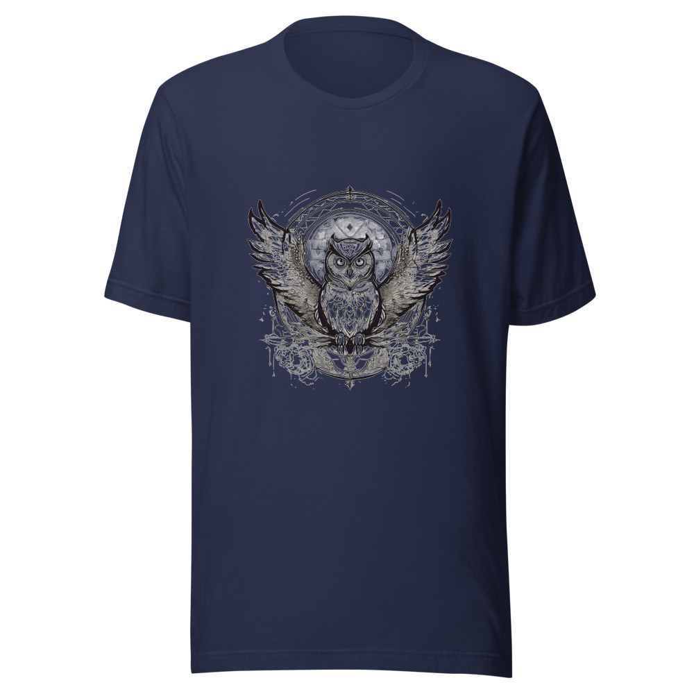 Navy T-Shirt with print art