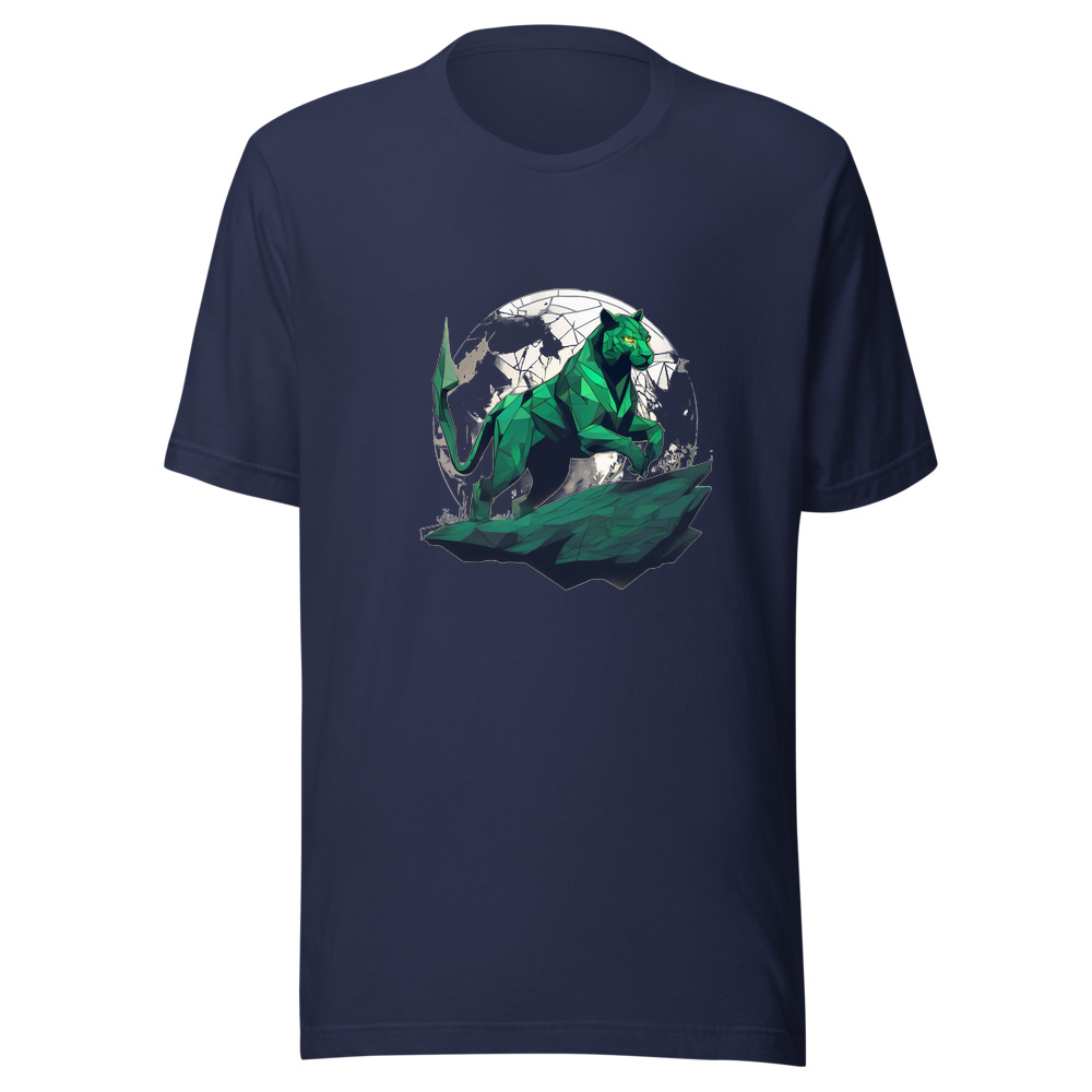 Navy T-Shirt with print art