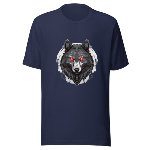 Navy T-Shirt with print art