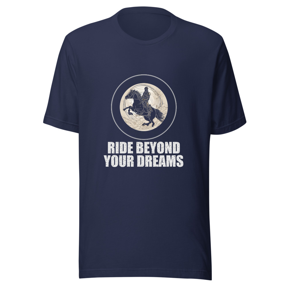 Navy T-Shirt with print art