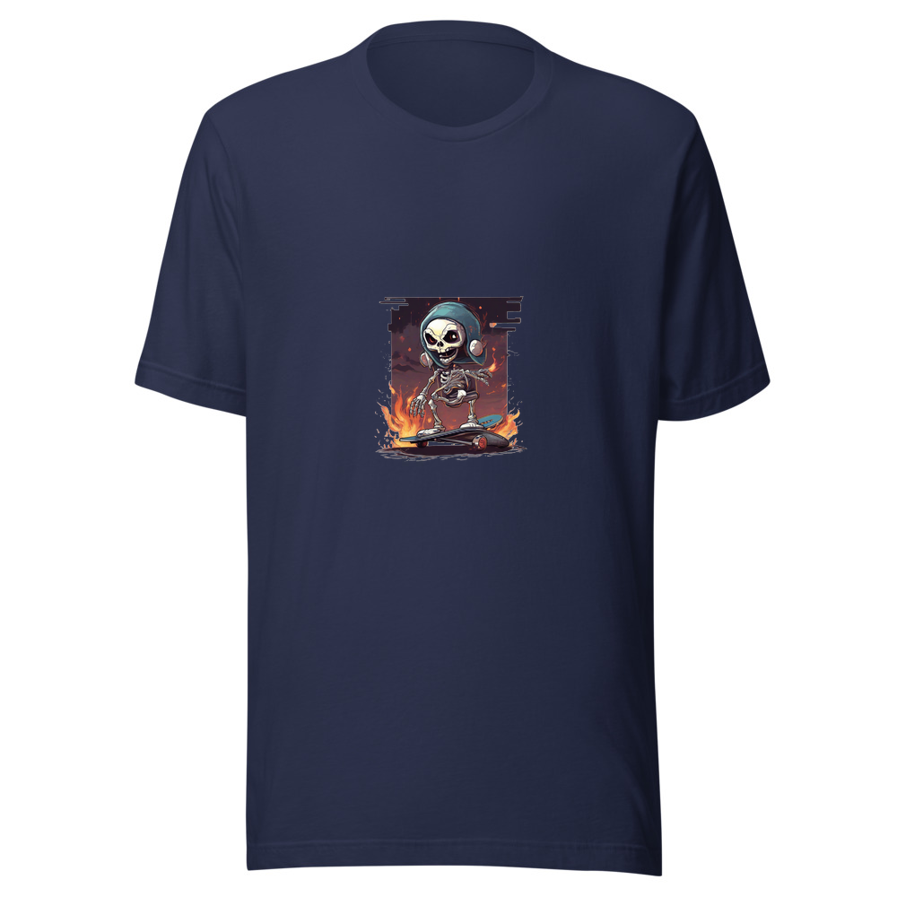 Navy T-Shirt with print art