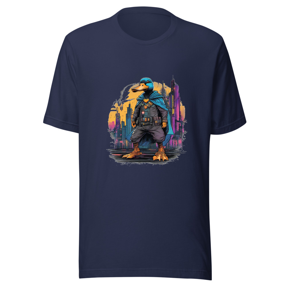 Navy T-Shirt with print art