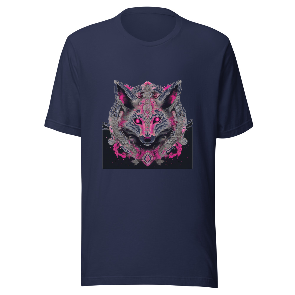 Navy T-Shirt with print art