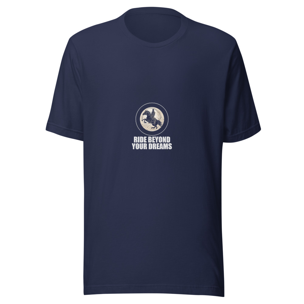 Navy T-Shirt with print art