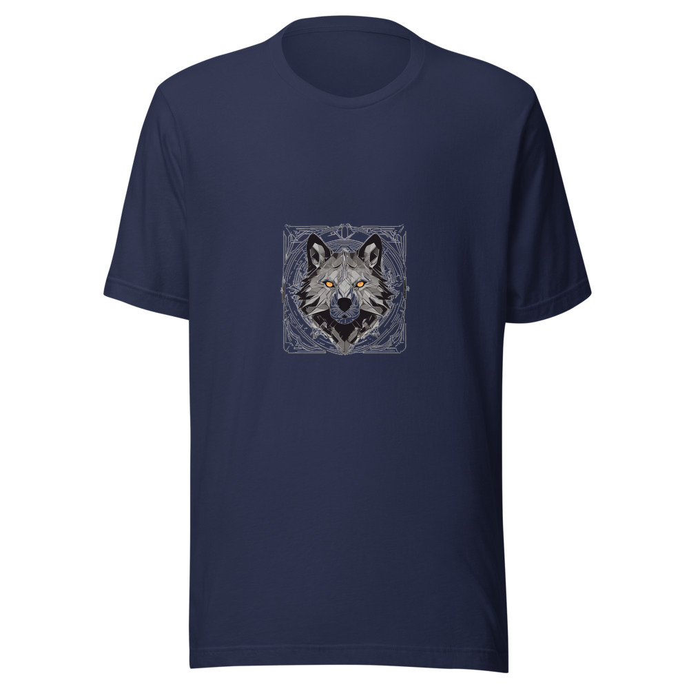 Navy T-Shirt with print art