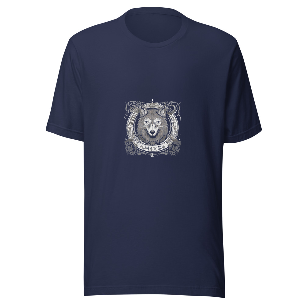 Navy T-Shirt with print art