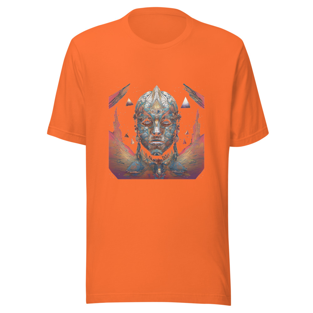 Orange T-Shirt with print art