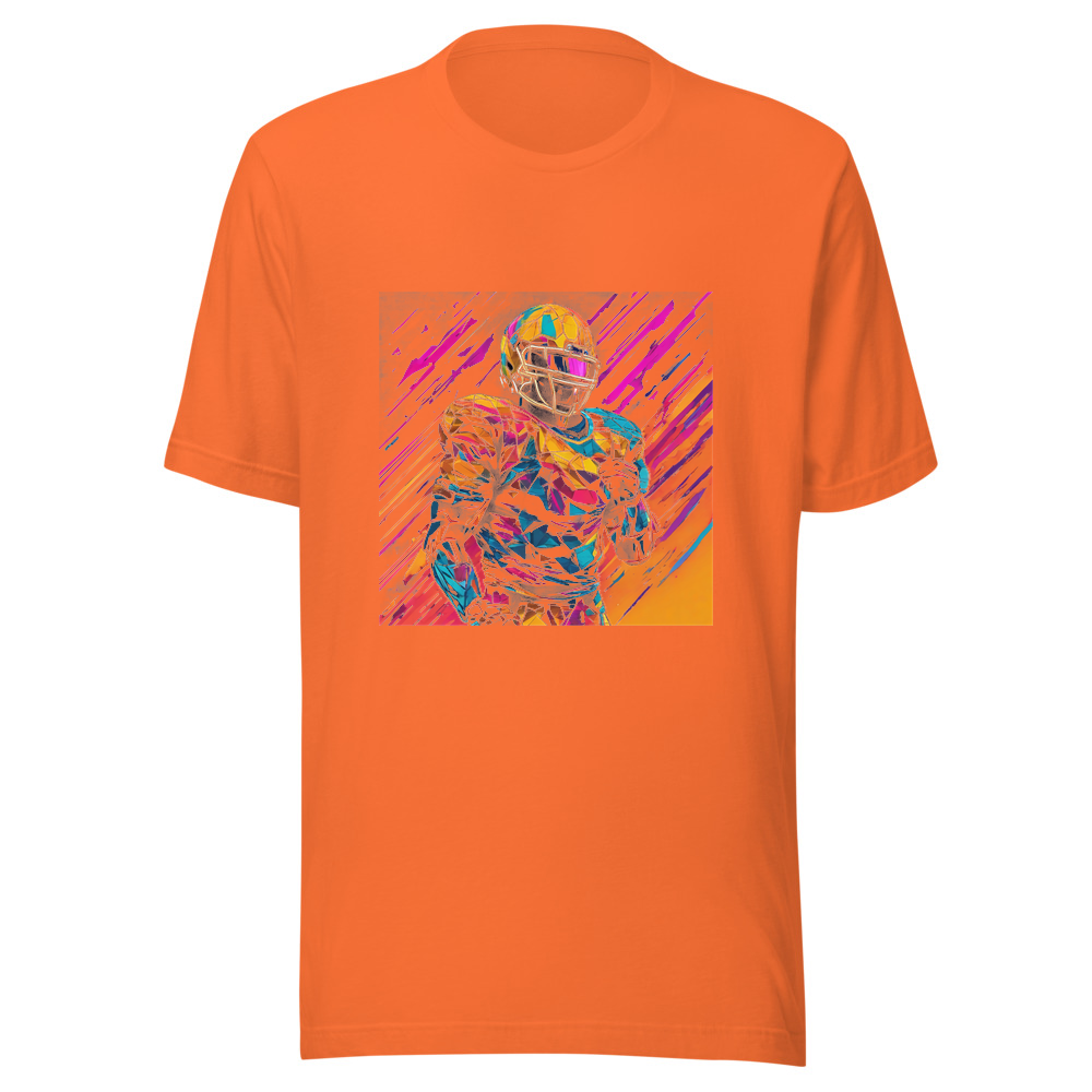 Orange T-Shirt with print art