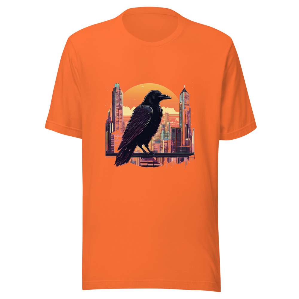 Orange T-Shirt with print art
