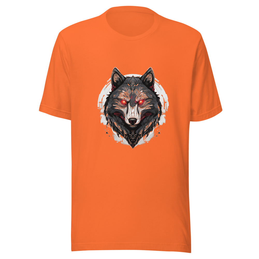 Orange T-Shirt with print art