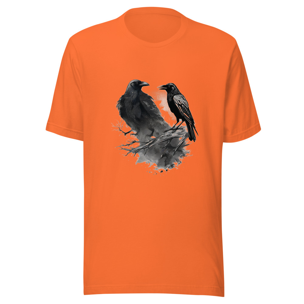 Orange T-Shirt with print art
