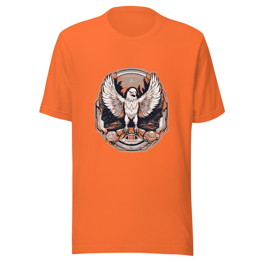 Orange T-Shirt with print art