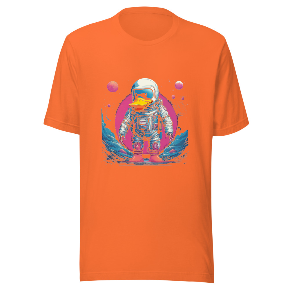 Orange T-Shirt with print art