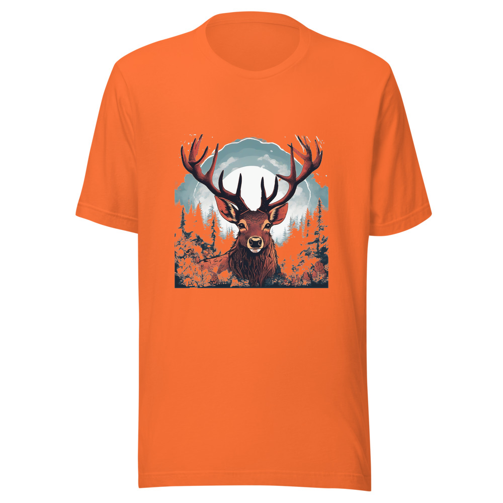Orange T-Shirt with print art
