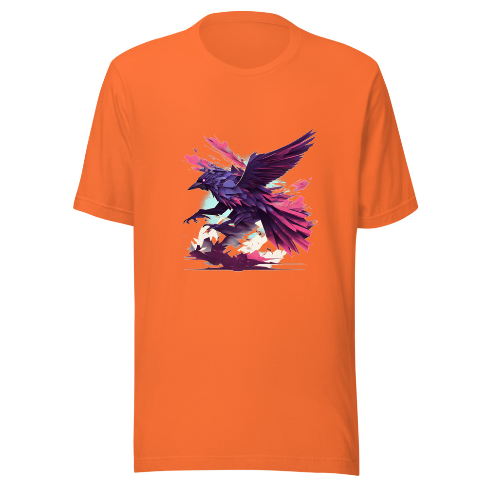 Orange T-Shirt with print art