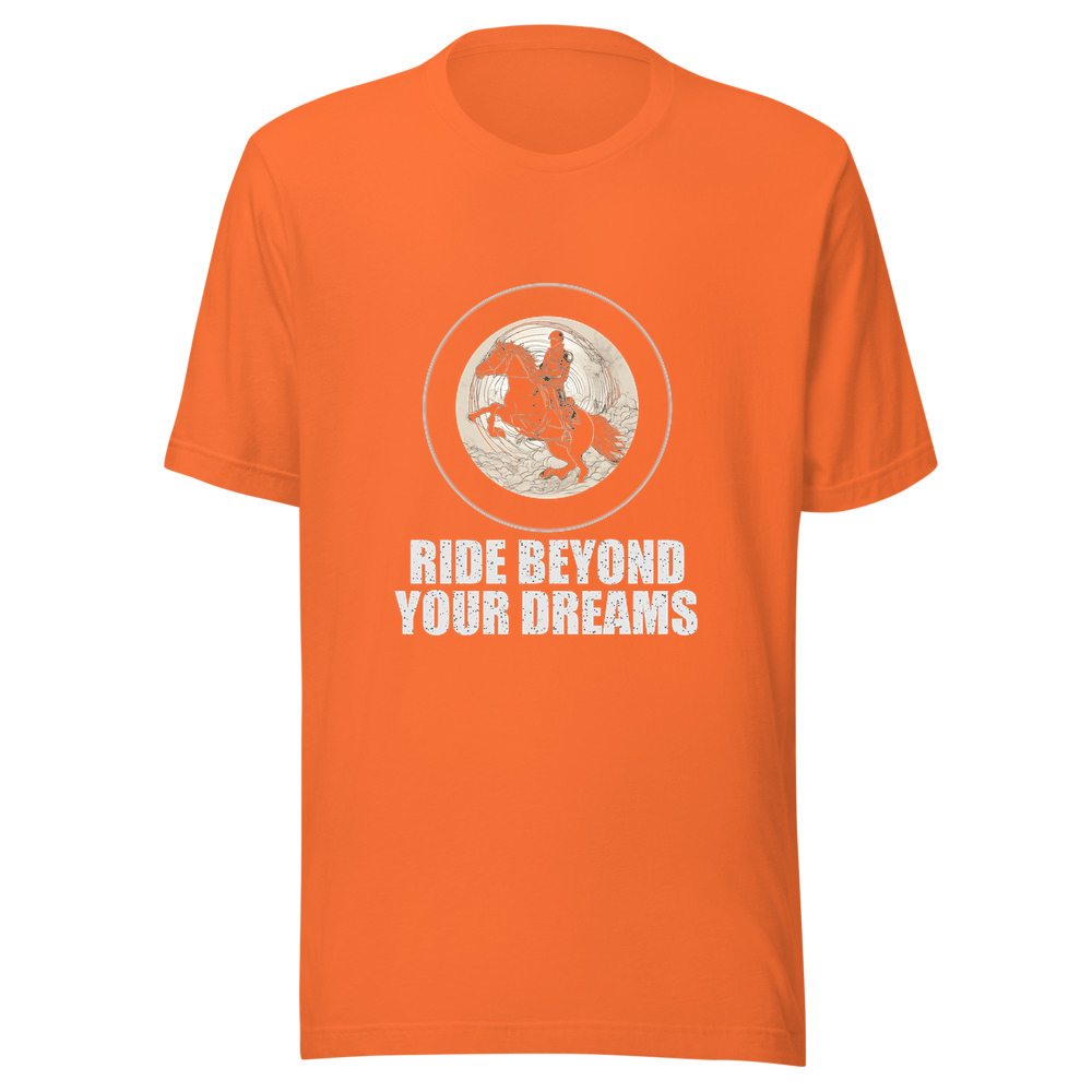 Orange T-Shirt with print art