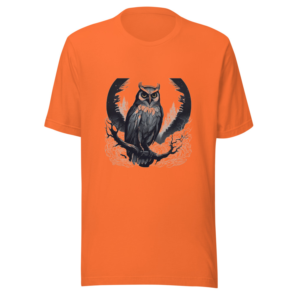 Orange T-Shirt with print art
