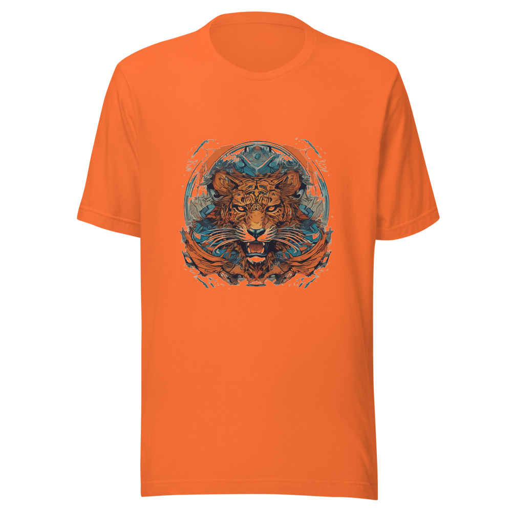 Orange T-Shirt with print art
