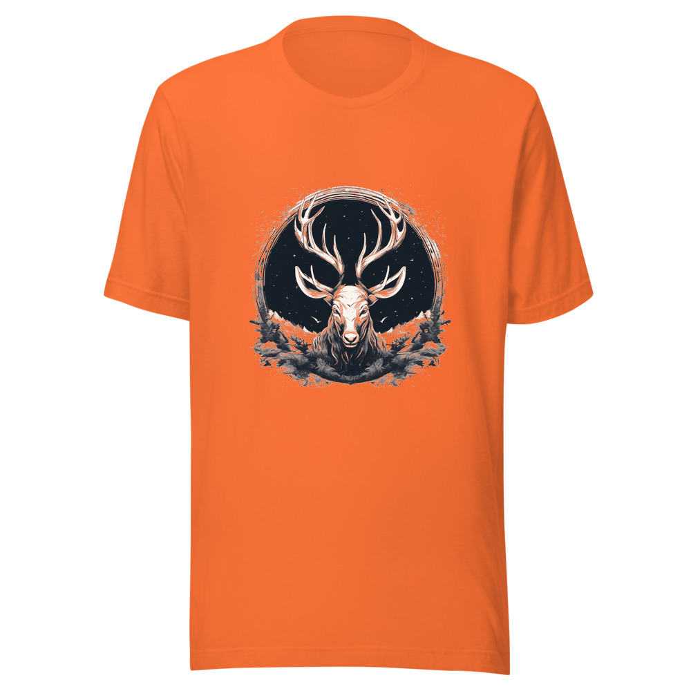 Orange T-Shirt with print art