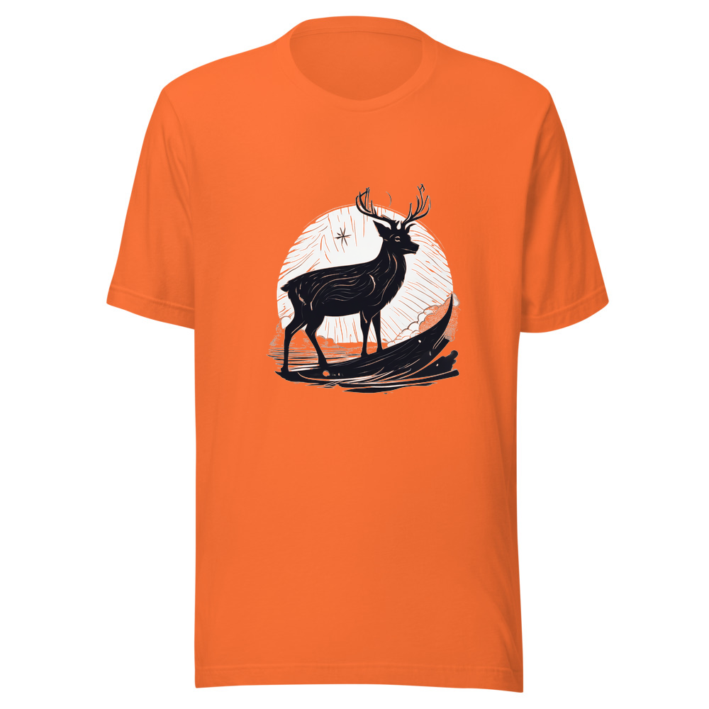 Orange T-Shirt with print art