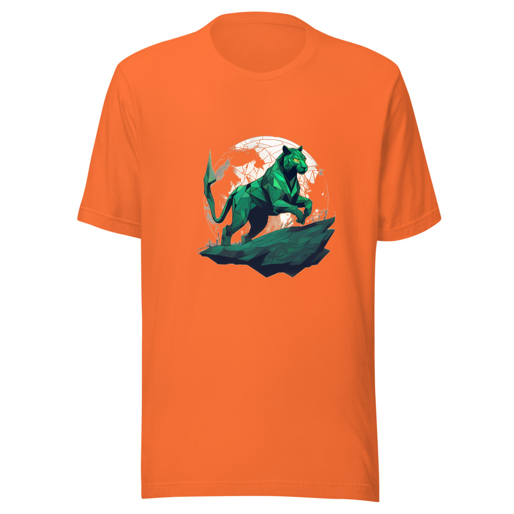 Orange T-Shirt with print art