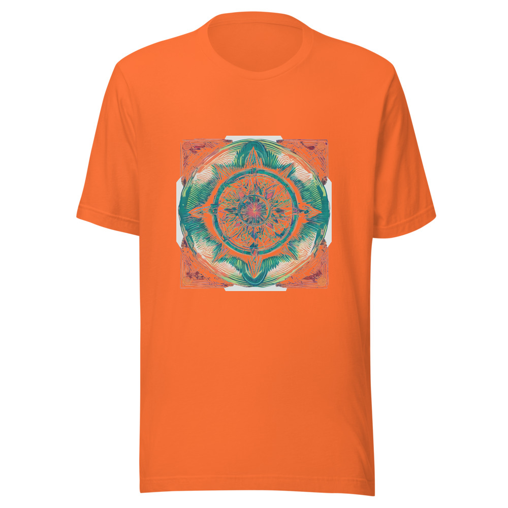 Orange T-Shirt with print art