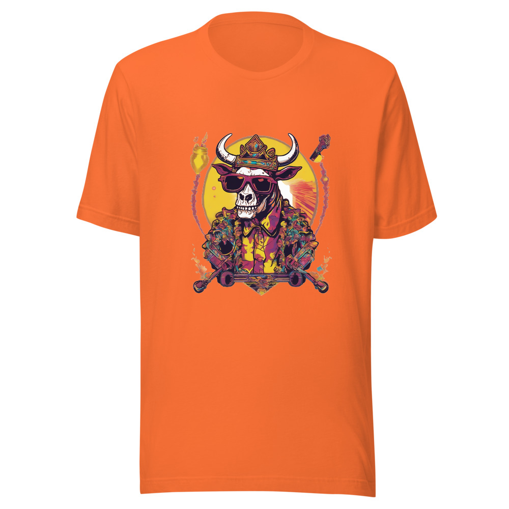 Orange T-Shirt with print art