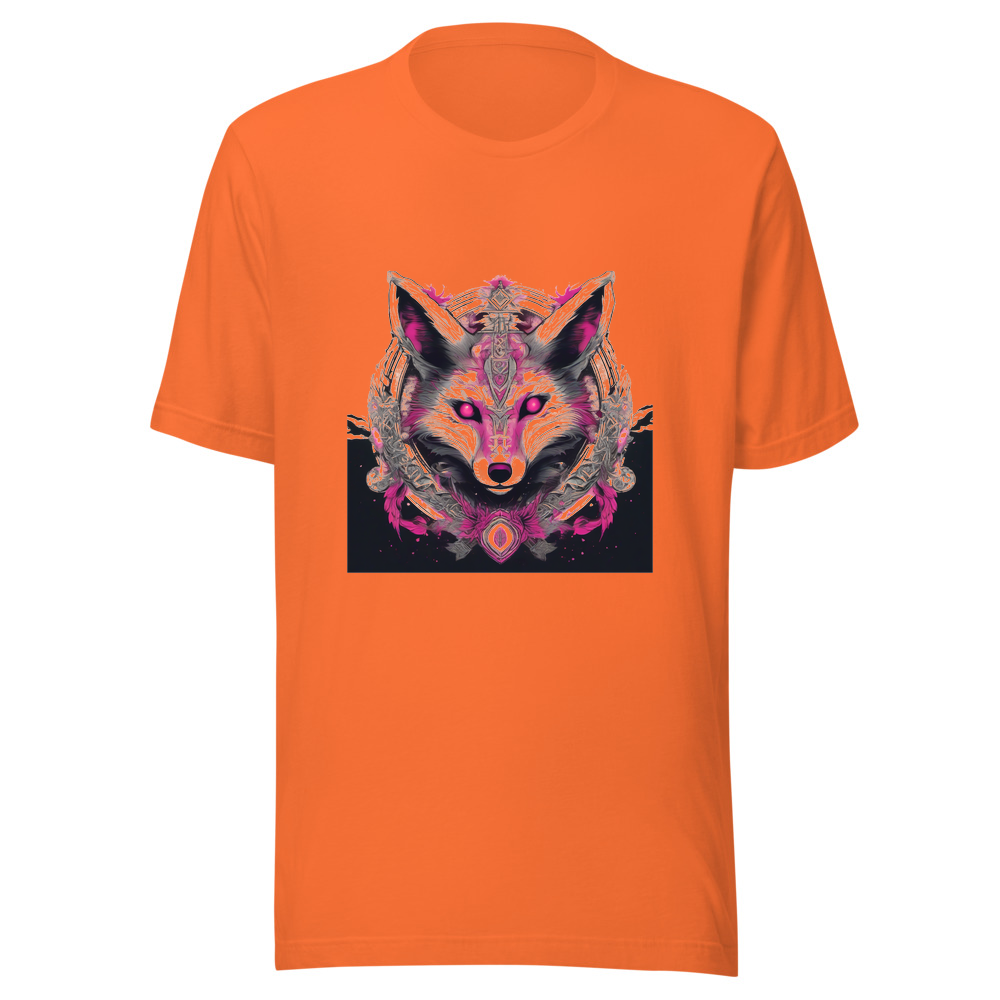 Orange T-Shirt with print art