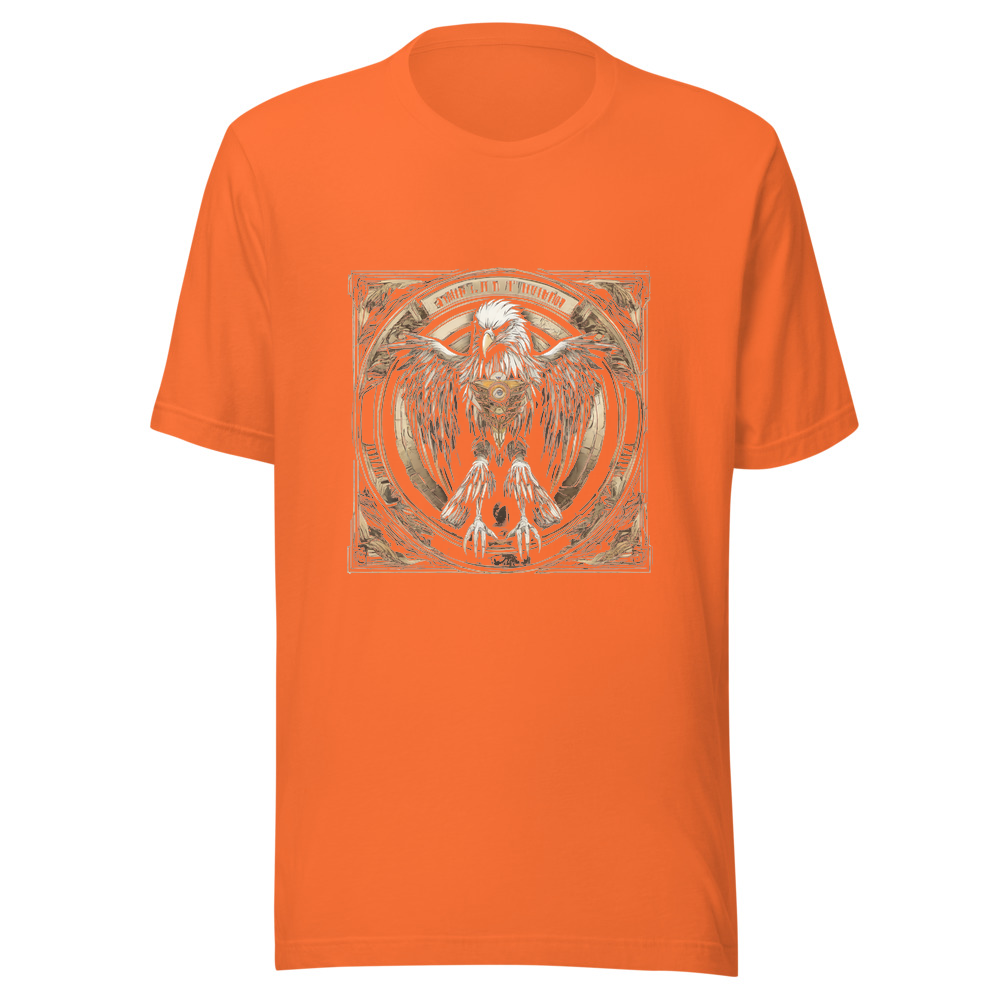 Orange T-Shirt with print art