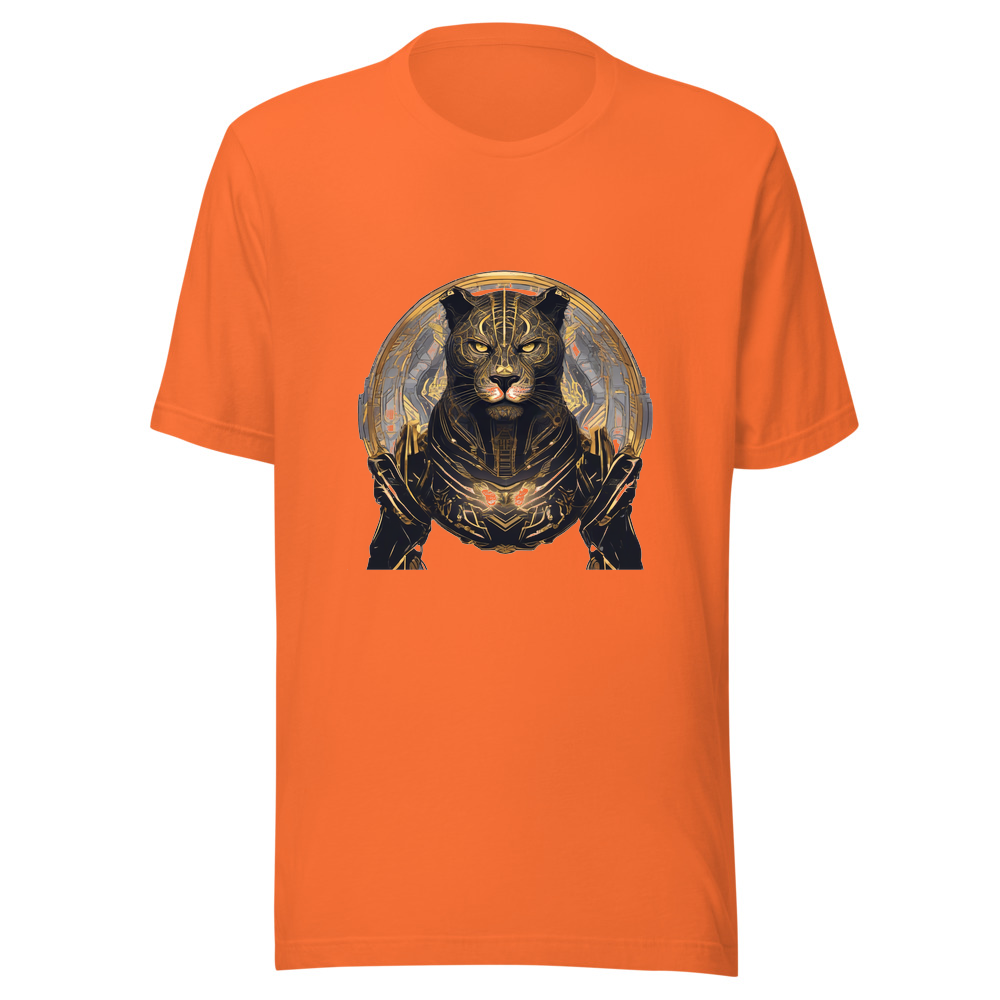 Orange T-Shirt with print art