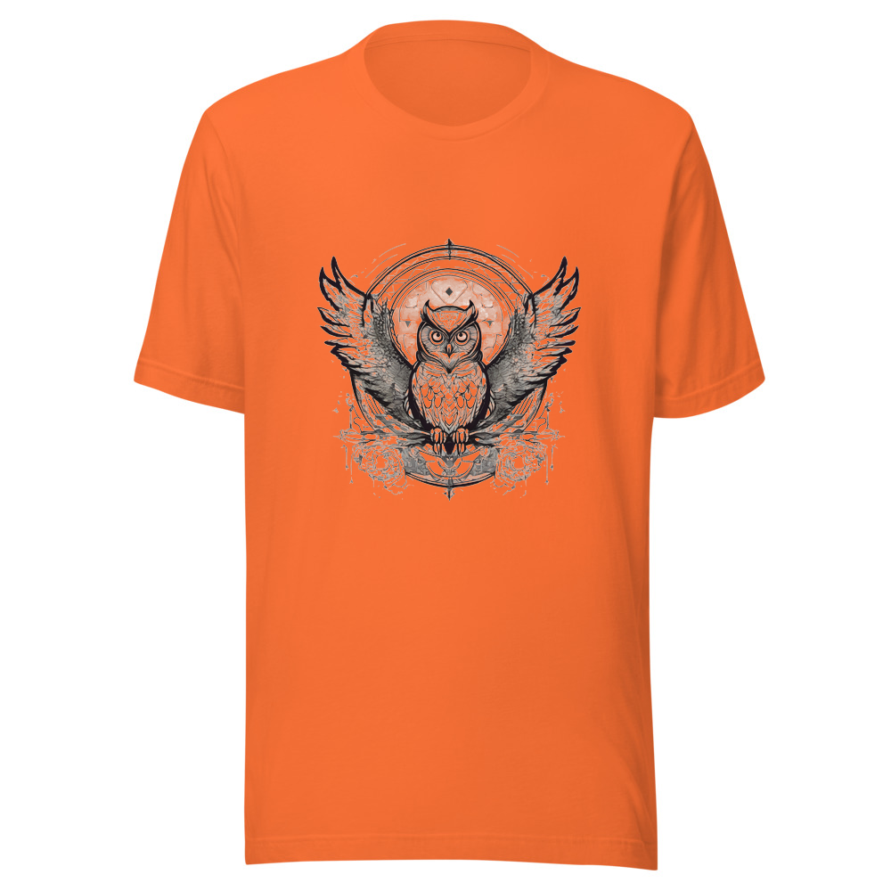 Orange T-Shirt with print art