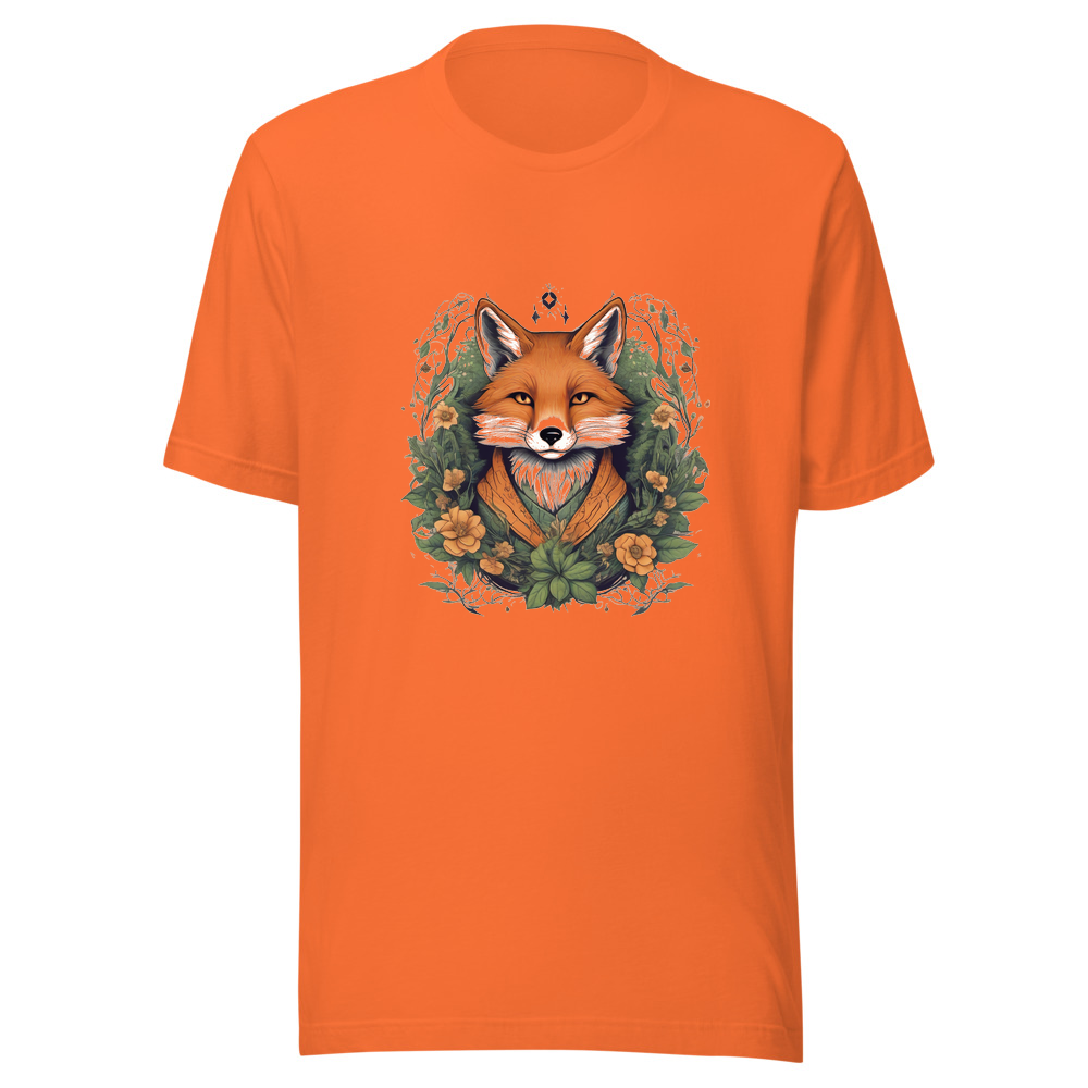 Orange T-Shirt with print art
