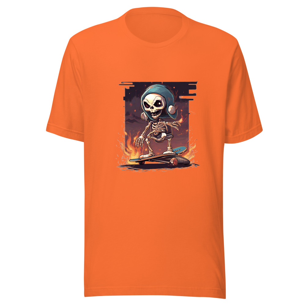 Orange T-Shirt with print art