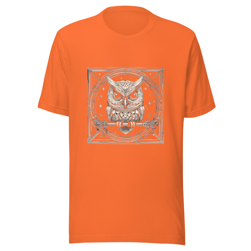 Orange T-Shirt with print art