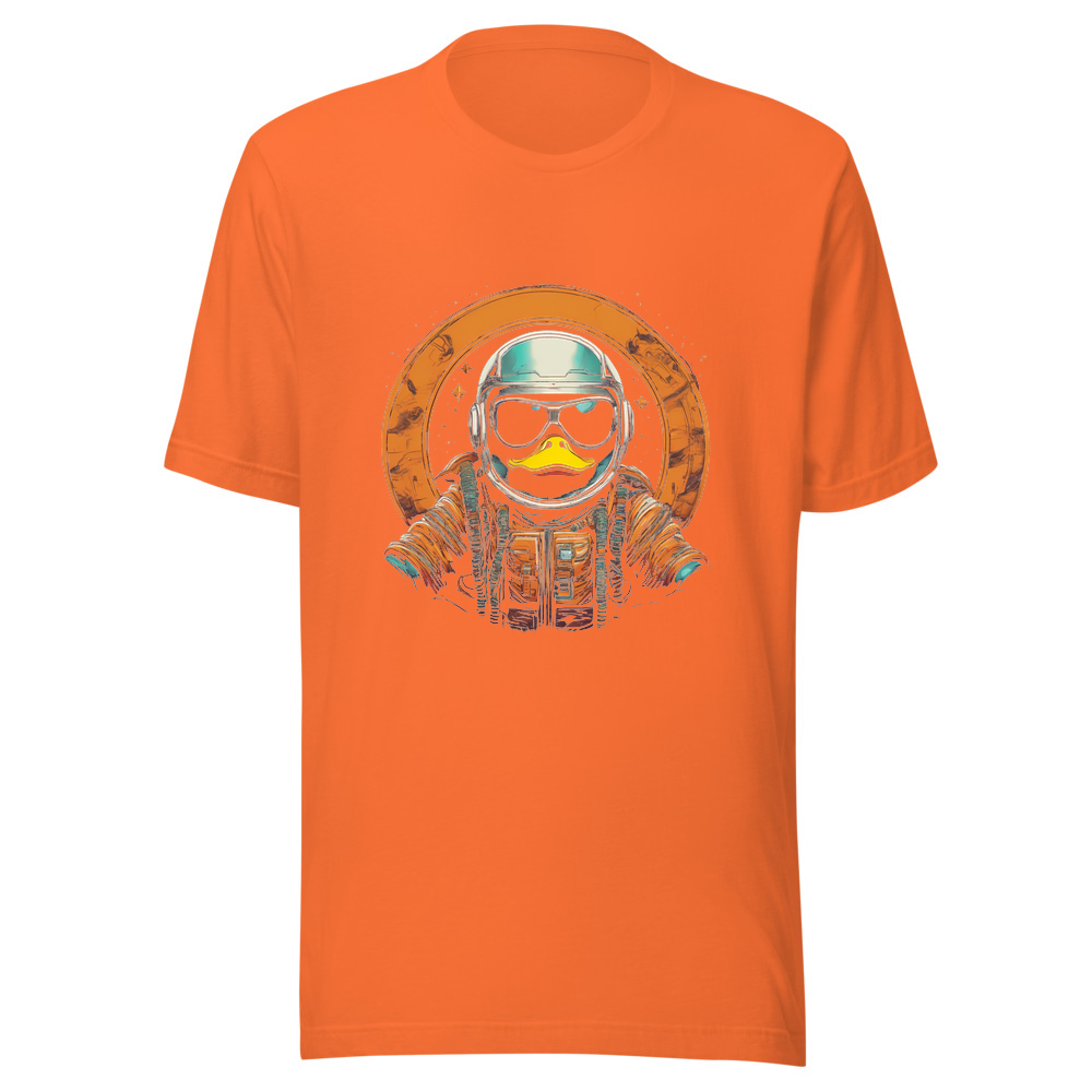 Orange T-Shirt with print art